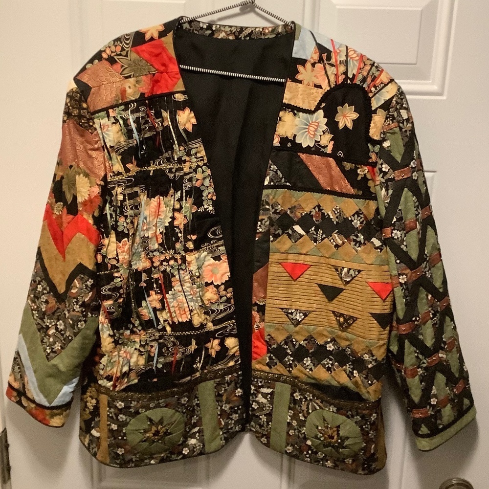 Quilted Handmade Jacket Boho Eclectic Grandma Patchwork Women’s Jacket